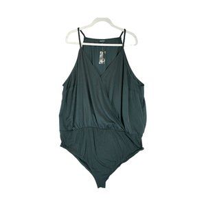 NWT Torrid bodysuit Plus Size 4 Black V-neck Snap Closure ~ Women's MSRP‎ $45